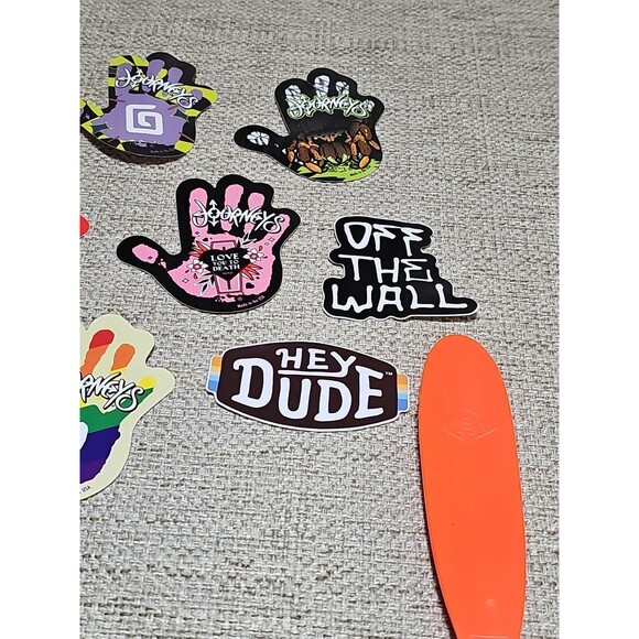 Vintage Journeys Hand Print Stkrs (5) Y2K (2) Rubber Surf/Skateboards Vans Hey D - Picture 5 of 16